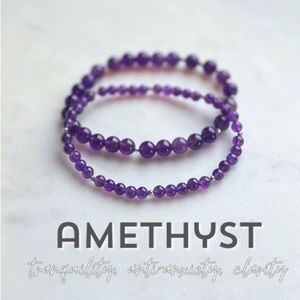 Set of 2 Amethyst Bracelets